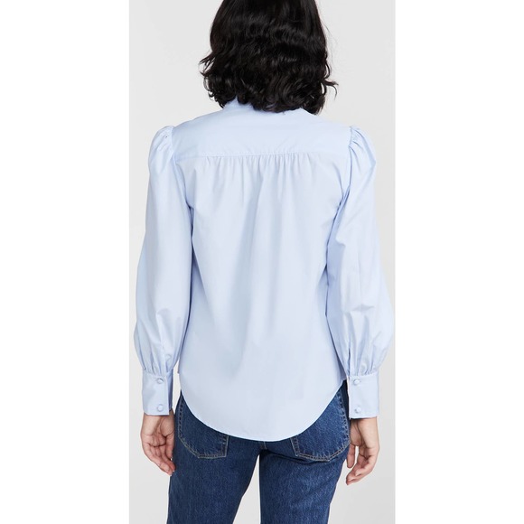 Derek Lam 10 Crosby NWT Zoe Pale Blue Button Down Shirt 14 - Picture 2 of 7